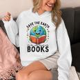 Save Earth It's Only Planet With Books Reader Earth Day Raglan Baseball Tee Unisex Hoodie