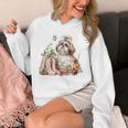 Shih Tzu Dog Garden Collections Books And Strawberries Unisex Hoodie Shih Tzu Dog Garden Collections Books And Strawberries Unisex Hoodie