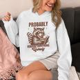 Smut Book Reader Racoon Probably Reading Something Unholy Unisex Hoodie