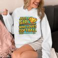 Softball Just A Girl Comic Book Style Graphic For Teens Premium Tri-Blend Unisex Hoodie