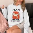 Tea A Cup Of Tea And A Good Book Is What I Need Cat Men Women Kids Unisex Hoodie
