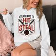 I Teach Kids To Hit And Steal Baseball Softball Coach Premium Tri-Blend Unisex Hoodie