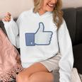 Thumbs Up Like Face Book Icon Unisex Hoodie