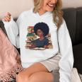 History Month Afro Women Girls Book Lover Librarian Premium Tri-Blend Unisex Hoodie