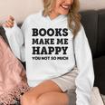 Trendy Books Make Me Happy Attitude Humour Unisex Hoodie Trendy Books Make Me Happy Attitude Humour Unisex Hoodie