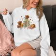 Turkey Reading Books Fall Librarian Book Lover Teacher Kids Unisex Hoodie