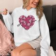 Valentine's Day Baseball Heart Softball Player Sports Lover Unisex Hoodie