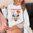 Valentines Day Boys Men Hearts Gaming Football Baseball Love Premium Tri-Blend Unisex Hoodie