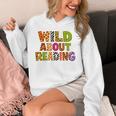 Wild About Reading Book Animal Teacher Children's Book Lover Unisex Hoodie Wild About Reading Book Animal Teacher Children's Book Lover Unisex Hoodie
