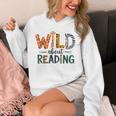 Wild About Reading Library Day Reading Books And Bookworm Unisex Hoodie