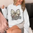 Wildcats Baseball Leopard Print Coquette Bow Mascot Game Day Unisex Hoodie Wildcats Baseball Leopard Print Coquette Bow Mascot Game Day Unisex Hoodie