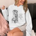 Women's Alice Adventures Wonderland Vintage Book Quote Lewis Carrol Unisex Hoodie
