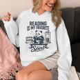 Women's Book Lover Bookish Panda Reading Is My Favorite Sport Unisex Hoodie Women's Book Lover Bookish Panda Reading Is My Favorite Sport Unisex Hoodie