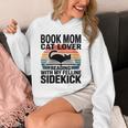 Women's Book Mom Cat Lover Reading With My Felline Sidekick Unisex Hoodie Women's Book Mom Cat Lover Reading With My Felline Sidekick Unisex Hoodie