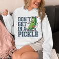 Youth Baseball Catcher Humor Don’t Get In A Pickle Unisex Hoodie