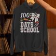 100 Days Of School Baseball 100th Day Of School Coquette Bow Unisex Hoodie