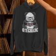 6th Grade Back To School Panda Book Reader Teacher Heart Unisex Hoodie