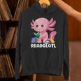 Axolotl Book Reading Bookworm Readolotl Mexican Salamander Unisex Hoodie
