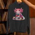 Axolotl Reading Bookworm Book Lovers Unisex Hoodie