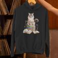 Balinese Cat Longhaired Siamese Books Flowers Book Reading Unisex Hoodie Balinese Cat Longhaired Siamese Books Flowers Book Reading Unisex Hoodie