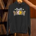 Ball Mom Leopard Baseball Softball Player Mom Unisex Hoodie