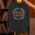 Barely Tolerable Shirt Book Lover Bookish Floral Bookworm Unisex Hoodie