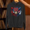 Baseball 12 Year Old Splash Drip 12th Birthday Boy Number 12 Unisex Hoodie Baseball 12 Year Old Splash Drip 12th Birthday Boy Number 12 Unisex Hoodie