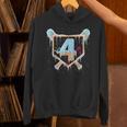 Baseball 4 Year Old Ice Cream Drip 4th Birthday Boy Number 4 Unisex Hoodie Baseball 4 Year Old Ice Cream Drip 4th Birthday Boy Number 4 Unisex Hoodie