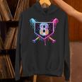 Baseball 8 Year Old Ice Cream Drip 8th Birthday Party Unisex Hoodie