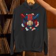 Baseball 8 Year Old Splash Drip 8th Birthday Boy Number 8 Unisex Hoodie
