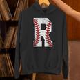 Baseball Alphabet Monogram Initial Letter R Unisex Hoodie Baseball Alphabet Monogram Initial Letter R Unisex Hoodie