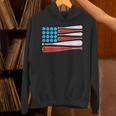 Baseball American Flag Patriotic USA Pride Unisex Hoodie