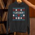 Baseball Catcher Ugly Christmas Sweater Pattern Sports Xmas Unisex Hoodie Baseball Catcher Ugly Christmas Sweater Pattern Sports Xmas Unisex Hoodie