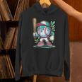 Baseball Character Cartoon Batter Drip Style Women Men Unisex Hoodie Baseball Character Cartoon Batter Drip Style Women Men Unisex Hoodie