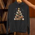 Baseball Christmas Tree Light Xmas Baseball Unisex Hoodie