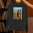 Baseball Drip Dripping Ice Cream Sport Player American Flag Unisex Hoodie