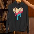 Baseball Drip Melting Ice Cream Baseball Heart Boys Girls Unisex Hoodie Baseball Drip Melting Ice Cream Baseball Heart Boys Girls Unisex Hoodie