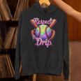 Baseball Drip Respect The Drip Purple Ice Cream Sprinkles Unisex Hoodie