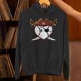 Baseball Heart Pirate Hat Crossed Swords Men Boys Kids Youth Unisex Hoodie