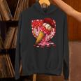 Baseball Heart Valentine Baseball Ice Cream Drip Boys Girls Unisex Hoodie