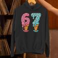 Baseball Ice Cream Drip 6 7 Kids 67 Birthday Unisex Hoodie