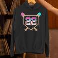 Baseball Ice Cream Drip Number 22 Player 22nd Birthday Unisex Hoodie Baseball Ice Cream Drip Number 22 Player 22nd Birthday Unisex Hoodie