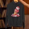 Baseball Ice Cream Drip Youth Strawberry Baseball Red Unisex Hoodie