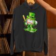 Baseball Player Ice Cream Drip Shamrocks St Patrick's Day Unisex Hoodie