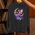 Beautiful Book Fairy Reading Crescent Moon Gothic Bookish Unisex Hoodie