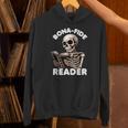 Bonafide Reader Cute Skeleton Reading a Book Lover Bookish Unisex Hoodie