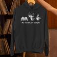 Book Cat My Needs Are Simple For Cat Mom For Men Women Unisex Hoodie