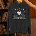 Book Lover Heart Open Book Reading Romance Literary Unisex Hoodie Book Lover Heart Open Book Reading Romance Literary Unisex Hoodie