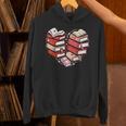 Book Lover Heart Shape Reading Librarian Valentine Men Women Unisex Hoodie