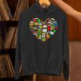 Book Lover Librarian Books Heart Valentine Unisex Hoodie